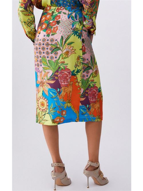 Long skirt in printed satin Liu Jo | WA6483T471A.P9363
